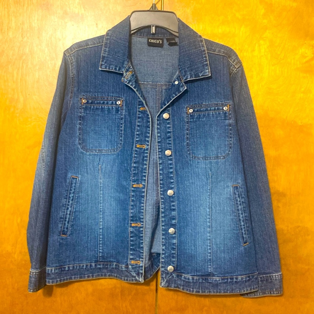 Chico’s Denim Jacket.  Size 1/Medium